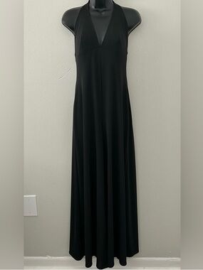 Vintage Victorias Secret Black Wide Leg Halter Jumpsuit Womens M Y2K 90s Classic